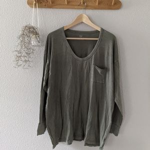 Aerie army green long sleeve shirt Large